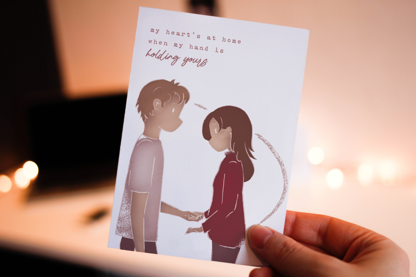 Featured in the campaign are greeting cards. These are blank on the inside so that couples can gift it to one another on any occasion. On the back is a small message from the Choose Love 1800RESPECT campaign and a link to the website providing couples with resources to make their relationship stronger.